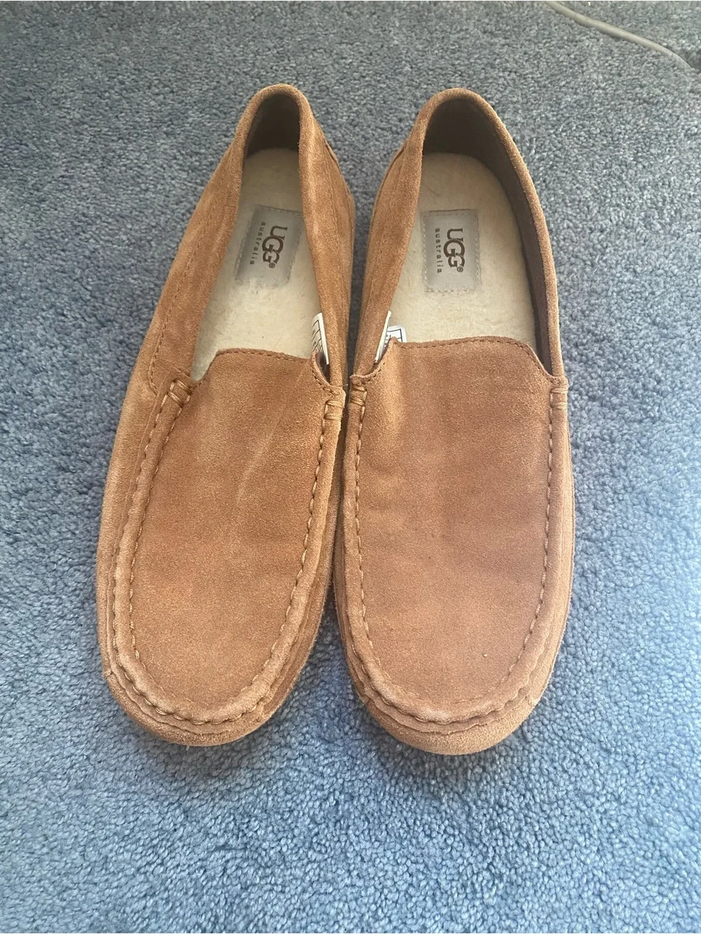 UGG Men's Slip-On Suede Loafers in Tan